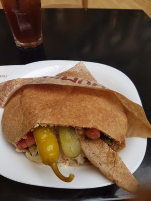 Falafel in a pita :) at Humpit in Leeds