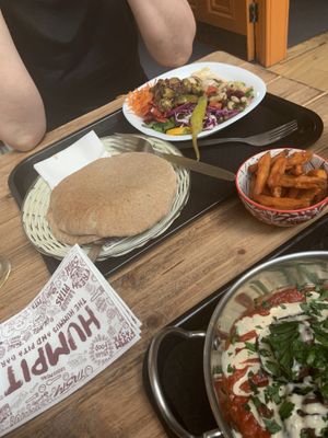 pittas and salad bowl at Humpit in Leeds