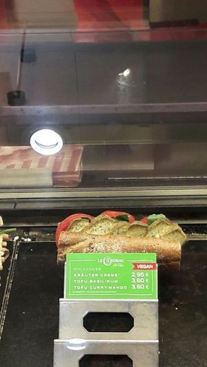 Vegan sandwich selection at Le Crobag in Cologne