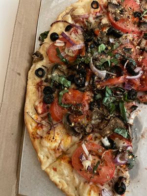 Substituted peppers for basil at We Cook Pizza and Pasta in Tusayan