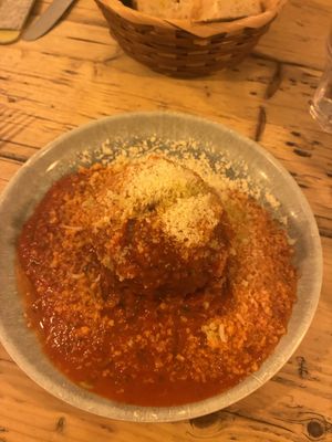 Arancini with tomato sauce and Parmesan  at Sicilian NQ - Restaurant and Bar in Manchester