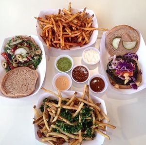 Falafel & fry heaven  at Falafel Bar in San Jose