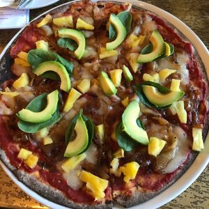 chefs special with seitan swooped for pinapple at The Hungry Herbivore in Western Cape