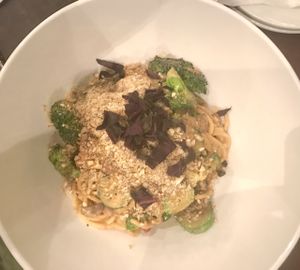 Spaghetti Alfredo at The Hungry Herbivore in Western Cape