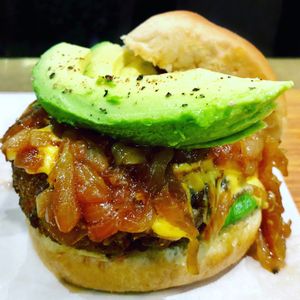 Kimchi Avocado Burger  at The Hungry Herbivore in Western Cape