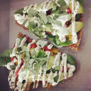 Pizza slices at The Hungry Herbivore in Western Cape