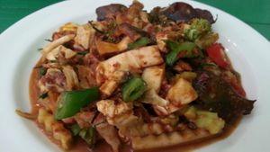 pad prik king at Pun Pun Organic Vegetarian Restaurant in Chiang Mai