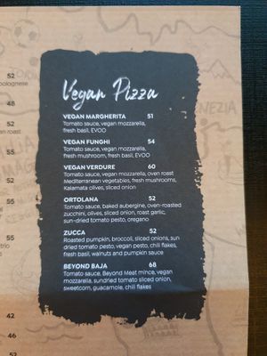 Vegan pizzas at Pizza Di Rocco in Abu Dhabi