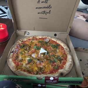 Vegan chicken tikka pizza  at Pizza Di Rocco in Abu Dhabi