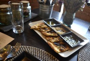 vegan pizza bread, just order without the parmesan at Pizza Di Rocco in Abu Dhabi