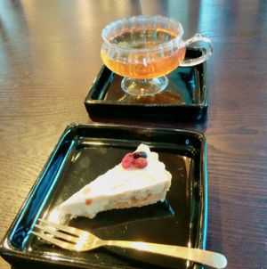 Dessert and drink added set at Cocoon Nest in Sapporo