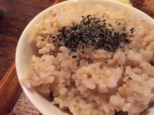 Lunch: rice at Poco a Poco Macrobiotic Cafe and Bar in Ishigaki
