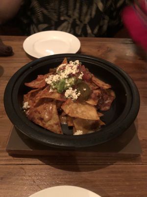 Nachos with veggie sauce  at Vagabundo Mexican Bar in Ishigaki