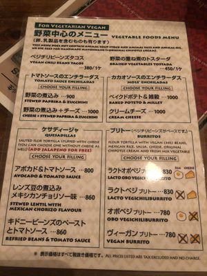 New Vegetarian and Vegan menu !!!  at Vagabundo Mexican Bar in Ishigaki