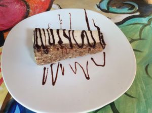 White chocolate cheesecake at Raw Love - Ahau Tulum Beach in Tulum