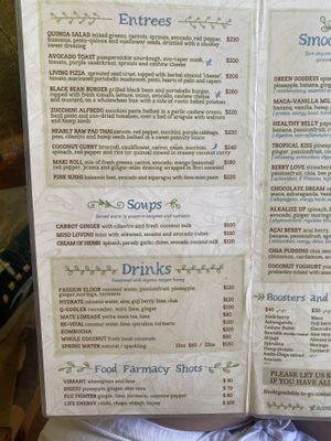 Menu at Raw Love - Ahau Tulum Beach in Tulum