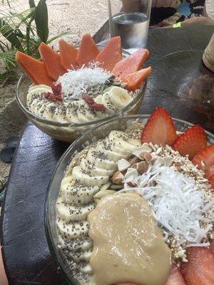 smoothie bowls  at Raw Love - Ahau Tulum Beach in Tulum