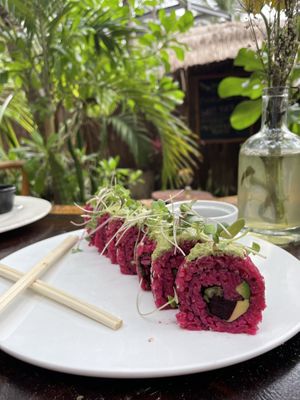 Purple sushi   at Raw Love - Ahau Tulum Beach in Tulum