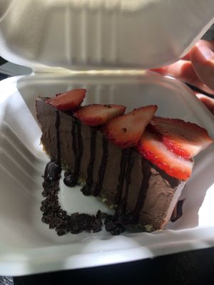 Chocolate raw cake  at Raw Love - Ahau Tulum Beach in Tulum