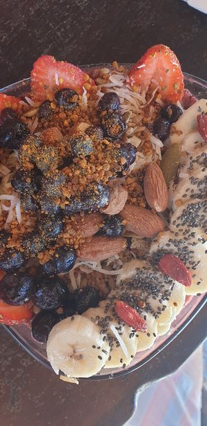 Mixed berry bowl at Raw Love - Ahau Tulum Beach in Tulum
