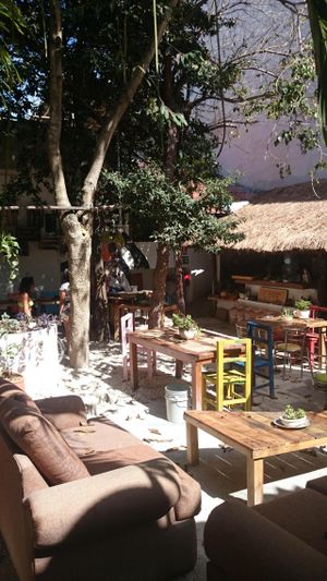 Some outside seating at Raw Love - Ahau Tulum Beach in Tulum