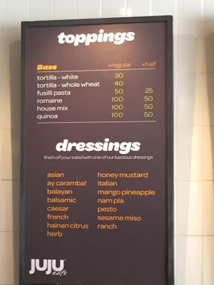 sign 4 at Juju Eats in Metro Manila