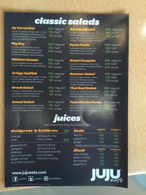 sign 5 at Juju Eats in Metro Manila