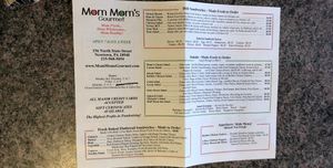 Menu 2 at Mom Mom's Gourmet Take and Bake in Newtown