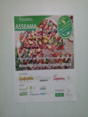 Electes best vegan pizza of Sao Paulo at Asseama - Tucuruvi in Sao Paulo