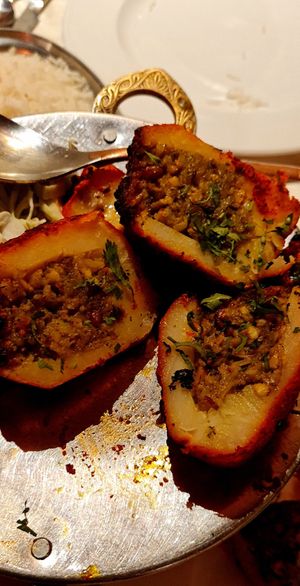 Tandoori Bharwan Aloo - stuffed potato at Khana Khazana in Kigali