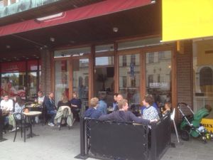 outdoors at Hummus Bar in Lund