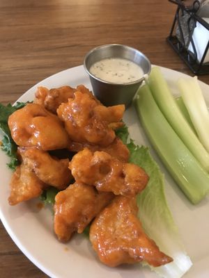 Buffalo cauliflower appetizer  at The Dancing Dog in Urbana