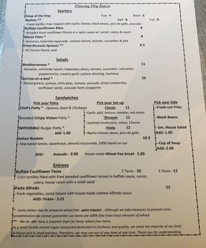 Menu! at The Dancing Dog in Urbana