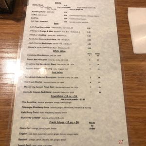 Menu at The Dancing Dog in Urbana