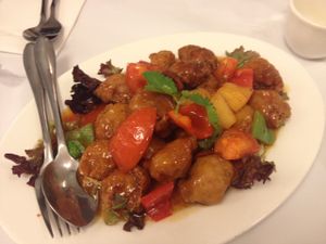 sweet and sour pork at Chanhouse in Doncaster
