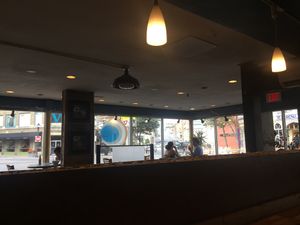 bar seating view at Umami Noodle Bar in Bangor