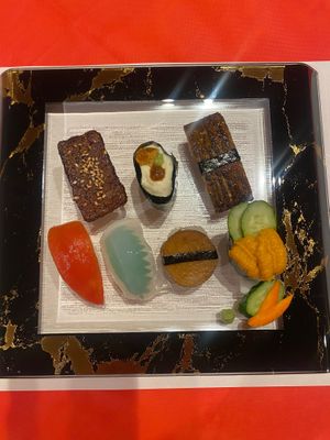 Amazing vegan sushi, full of amazing textures and flavours  at Little-Heaven in Kyoto