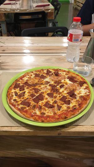 Veggie chorizo at Dolce Pizza y Los Veganos - Hipolit Lazaro in Barcelona