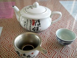 Chinese tea at Boddhi Garden Vegetarian Restaurant in Kathmandu