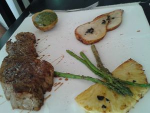 Seitán a la brasa at Cor Verd in Igualada