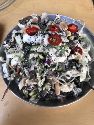 Salad at Alegria in Tel Aviv