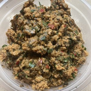 “Sea” chickpeas salad   at Alegria in Tel Aviv