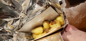 Side of potatoes at Alegria in Tel Aviv