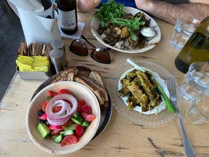 Great “meorav” and Galili breakfast at Alegria in Tel Aviv