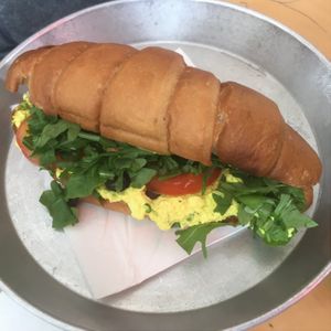Egg salad croissant  at Alegria in Tel Aviv