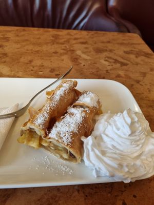 Strudel with vegan cream at Cafe Kafka in Vienna