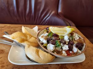 Vegan farmer salad at Cafe Kafka in Vienna