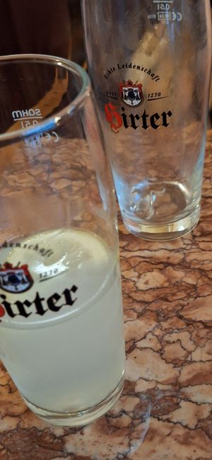 Lemon soda half fully + empty...hydrate in Summertime at Cafe Kafka in Vienna
