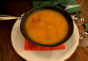 Spicy pumpkin soup at Bites and Wines in Antwerpen