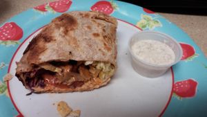  Coconut Buffalo Seitan Wrap at No Bones About It - Food Truck in Seattle